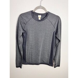 Lole Long Sleeve Crew Neck Pullover Shirt Size Medium Womens Gray Base Layer Top